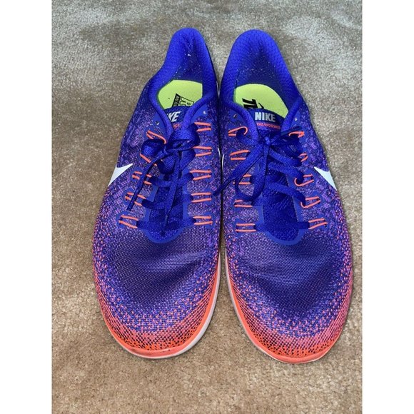 Nike Free RN Distance Men's Running Shoes Size 12 827115-402 Purple/Orange EUC - Picture 3 of 4